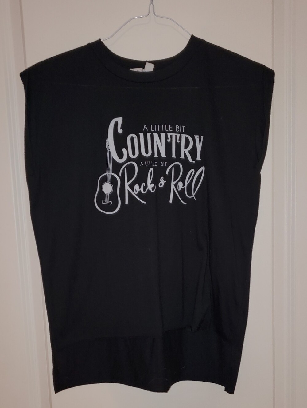 Bella Canvas, Black Graphic Tee "A Little Bit Country A Little Bit Rock & Roll"